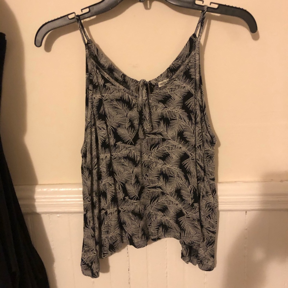 WORN ONCE- black and white open back crop top
